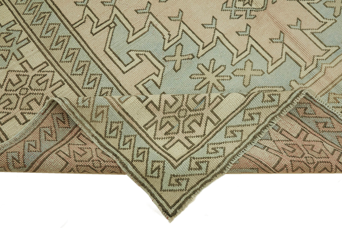 Kavale Anadolu Dokuma Açık Mavi Madalyon Desenli Halı 201x290 cm – kenar detayı