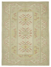 Kavale Bej Geometrik Desenli Vintage Yün Halı 196x270 cm 46816