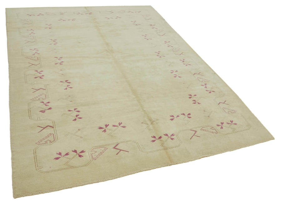 Kavale Bej Mor Modern Geometrik Desenli El Dokuma Halı 200x276 cm – genel görünüm