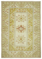 Kavale El Dokuma Modern Halı, Bej ve Hardal Geometrik Desenli 200x279 cm