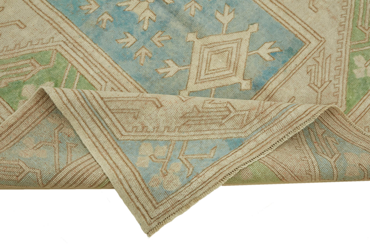 Kavale Açık Bej Halı El Dokuma Geometrik Desenli 169x242 cm 46834 – kenar detayı