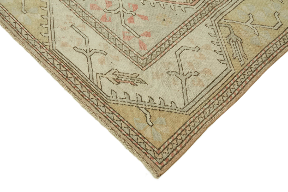 Kavale Madalyon Desenli Açık Pembe ve Bej El Dokuma Halı 191x289 cm – detay görünümü