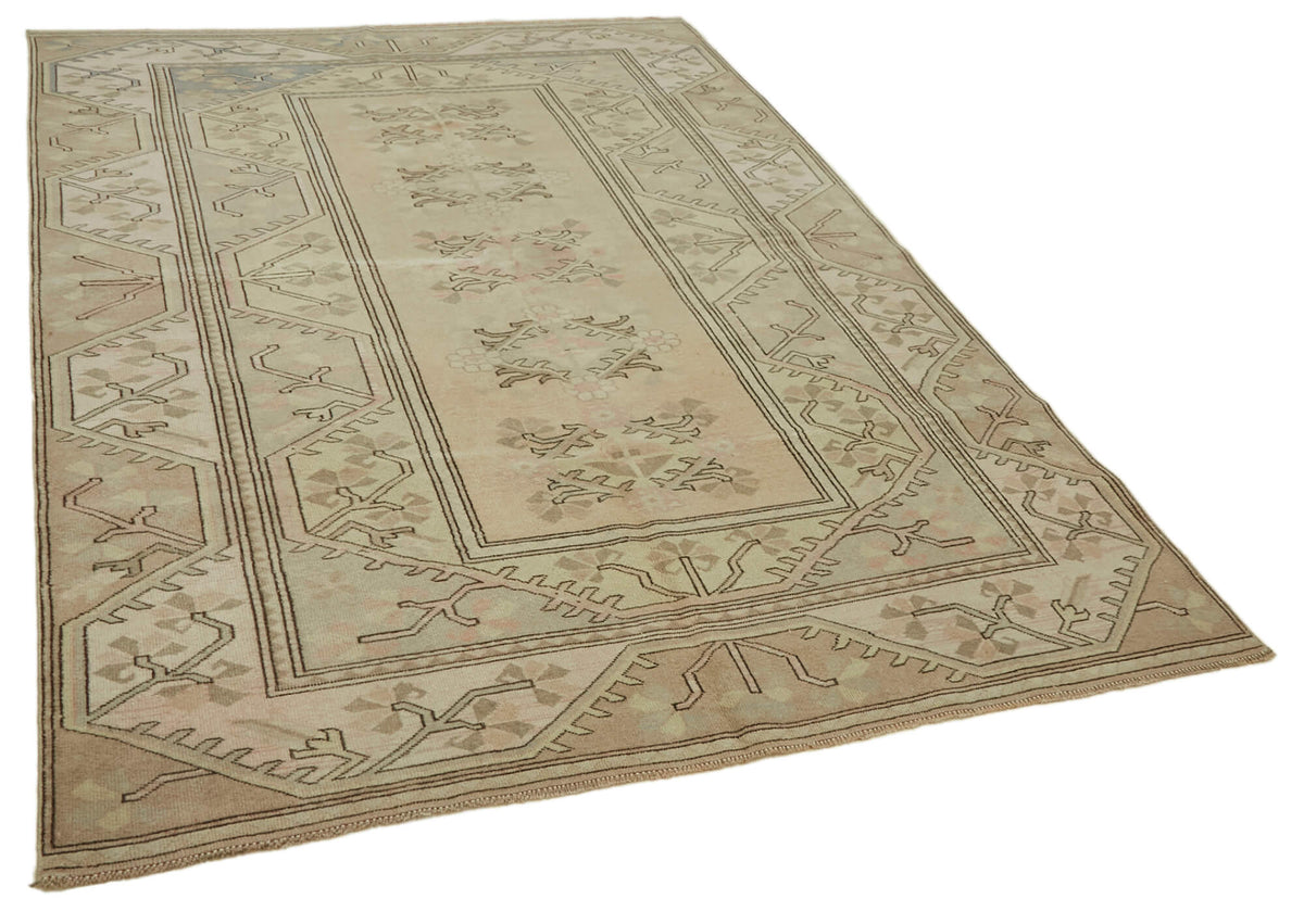 Kavale Bej Halı Geometrik Desenli Toprak Tonlarında 195x278 cm 46850 – genel görünüm
