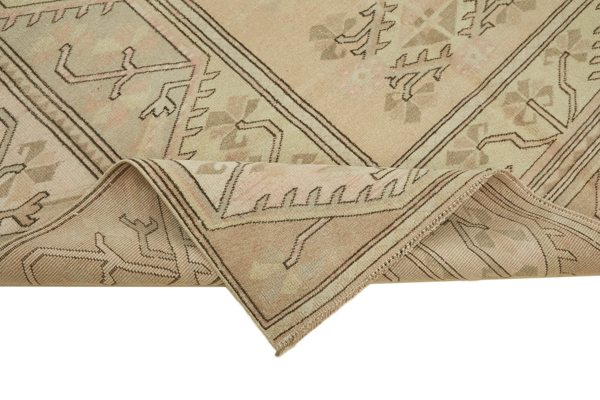 Kavale Bej Halı Geometrik Desenli Toprak Tonlarında 195x278 cm 46850 – kenar detayı