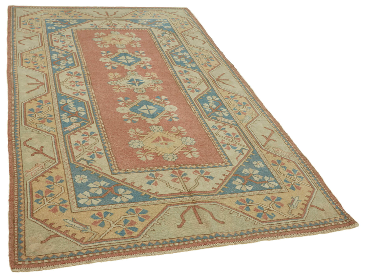 Kavale Geometrik Desenli Kırmızı Etnik Anadolu Halısı 158x251 cm – genel görünüm