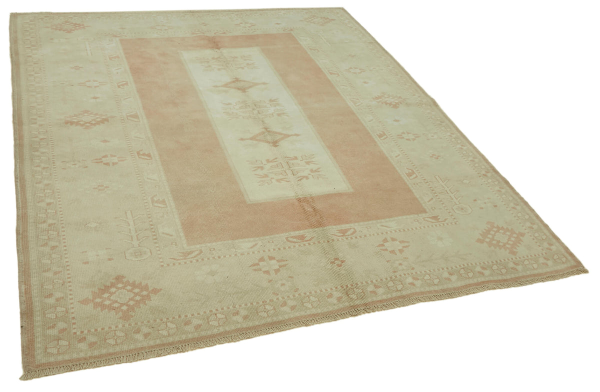 Kavale 30-50 Yıllık Kırmızı Etnik Halı Geometrik Desenli 192x221 cm 46858 – genel görünüm