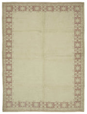 Kavale Bej Gümüş Bordürlü Geometrik El Dokuma Halı 209x276 cm