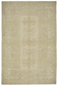 Kavale Bej Modern Halı, Bordürlü Geometrik Desenli 205x313 cm