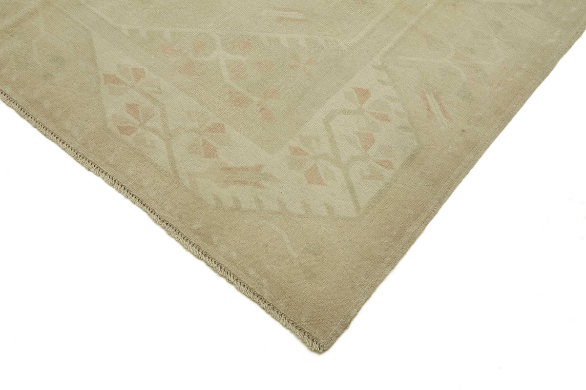 Kavale Bej Modern Halı, Bordürlü Geometrik Desenli 205x313 cm – detay görünümü