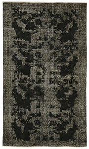 Tosole Siyah Gri Halı Soyut Desenli Modern Dokuma 115x198 cm