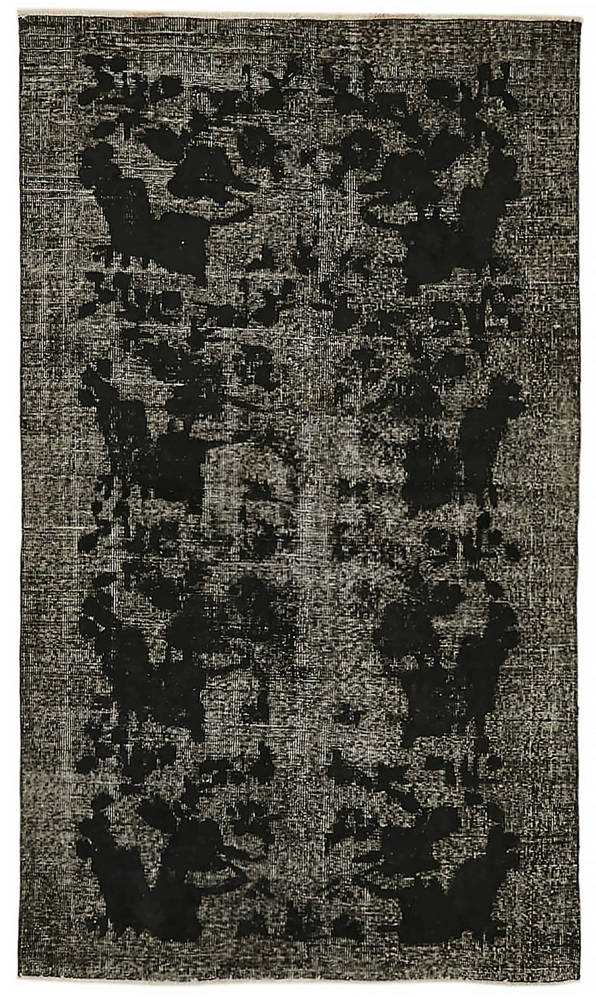 Tosole Siyah Gri Halı Soyut Desenli Modern Dokuma 115x198 cm