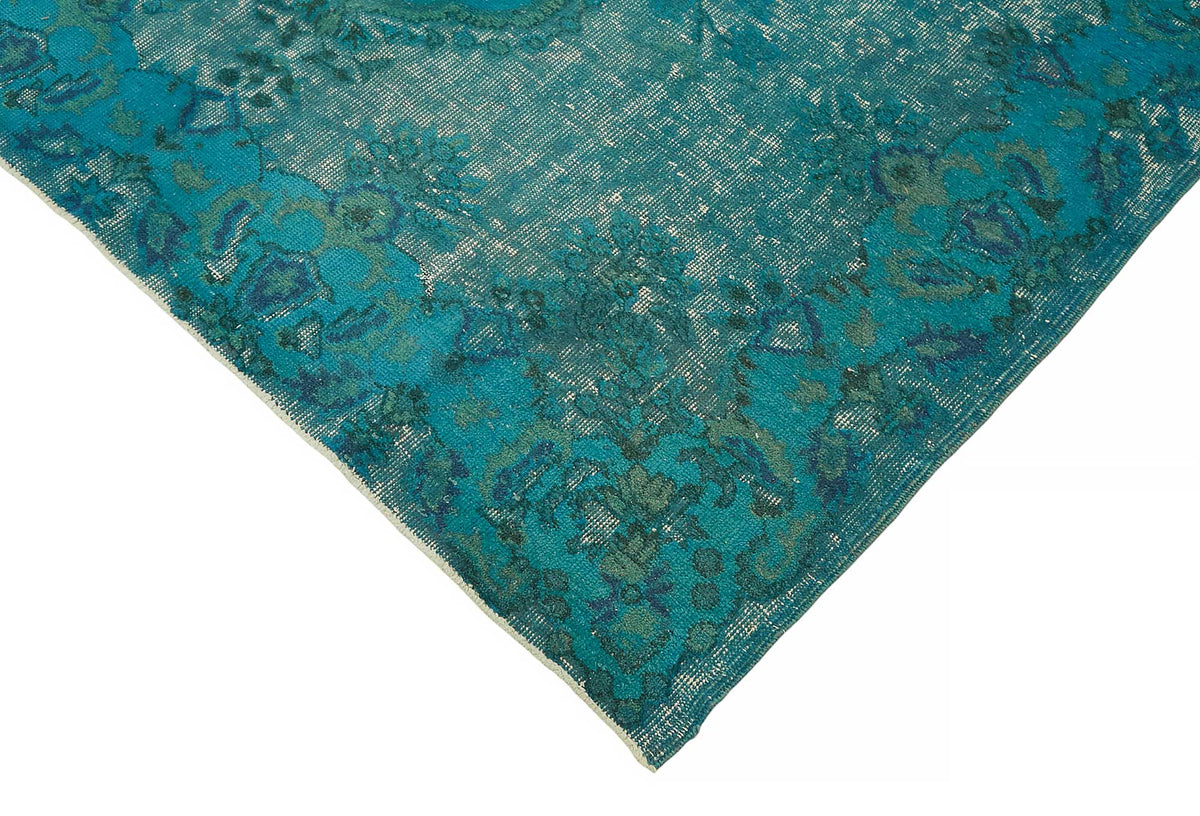 Besko Turkuaz Gri Madalyon Desenli Oyma El Dokuma Halı 178x272 cm – detay görünümü