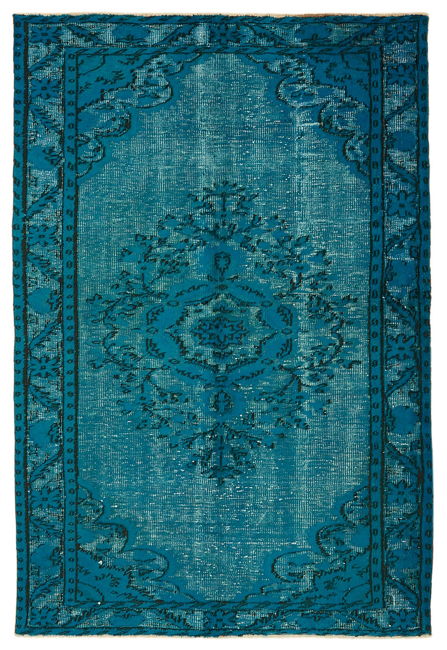 Besko Oyma Desenli Turkuaz Lacivert El Dokuma Halı 172x263 cm 46907