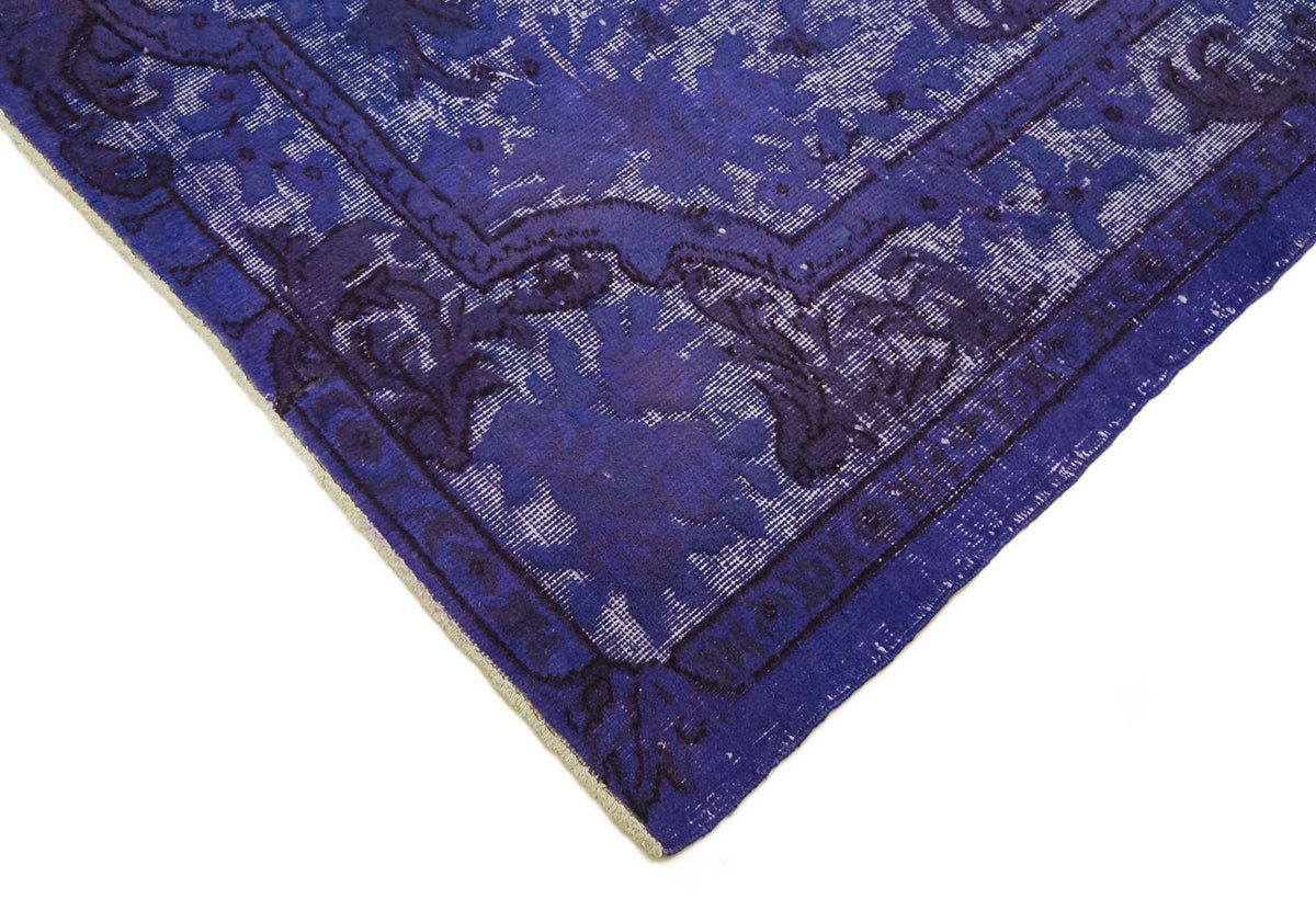 Besko Mavi ve Lacivert Madalyon Desenli Oyma El Dokuma Halı 190x305 cm – detay görünümü