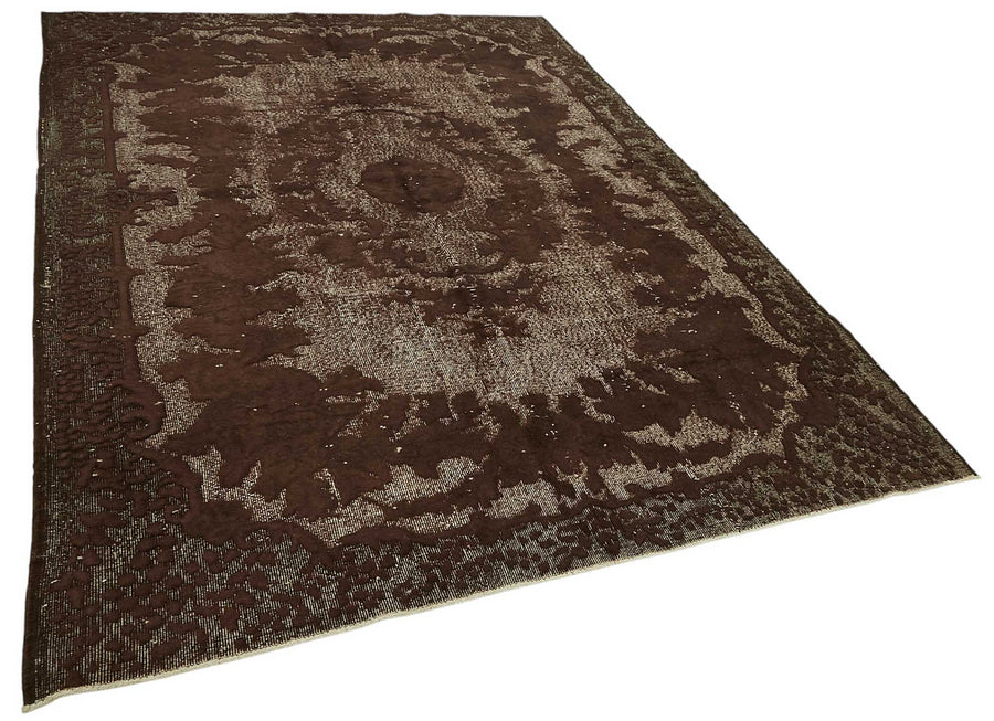 Besko Oyma Desenli Antrasit Gri ve Kahve Madalyonlu Halı 209x303 cm – genel görünüm