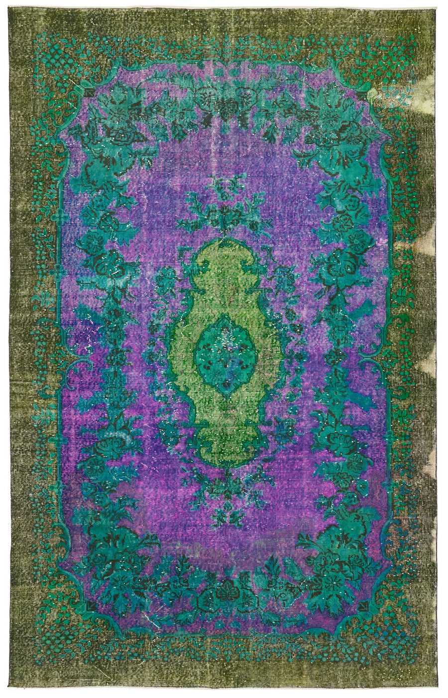 Besko 6 Metrekare Turkuaz Halı Mor Yeşil El Dokuma 219x350 cm 46995