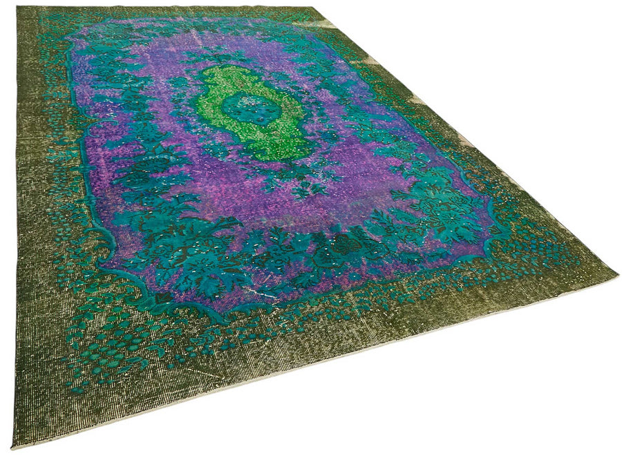 Besko 6 Metrekare Turkuaz Halı Mor Yeşil El Dokuma 219x350 cm 46995 – genel görünüm