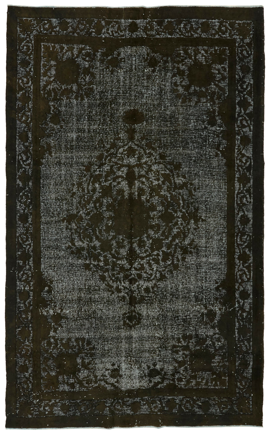 Besko Antrasit Gri Madalyon Oyma El Dokuma Halı 213x345 cm