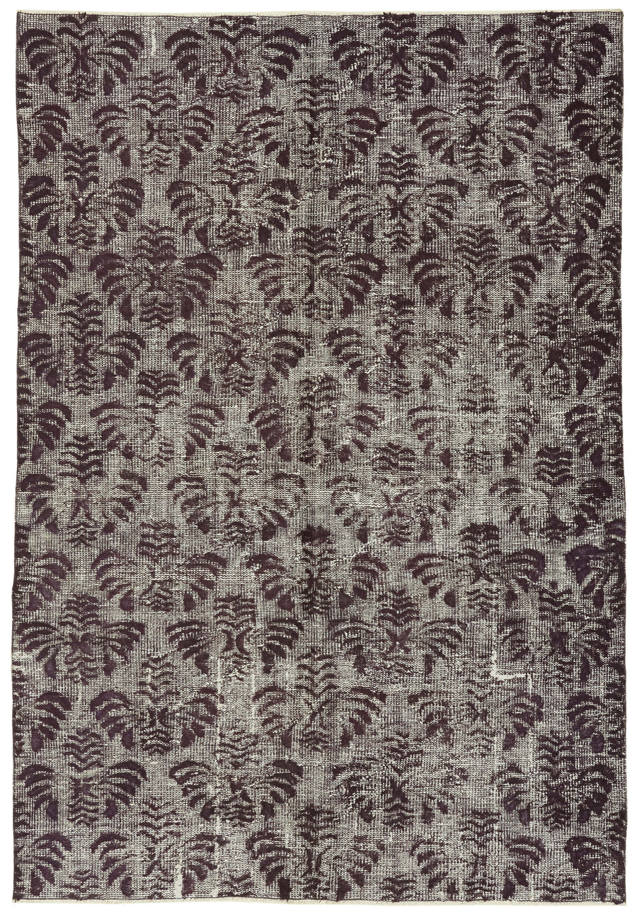 Besko Gri Mor Geometrik Oyma El Dokuma Halı 166x240 cm