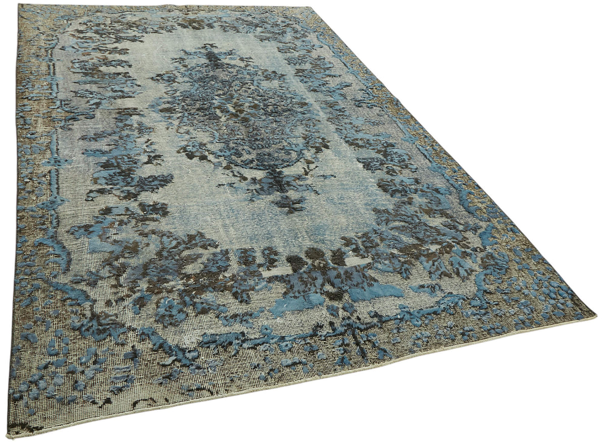 Besko Madalyon Desenli Vintage Açık Gri El Dokuma Halı 188x326 cm – genel görünüm