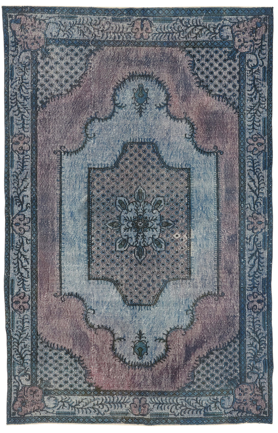 Besko Mavi Eskitme Halı Kabartma Desenli Klasik 191x300 cm
