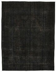 Zelko Siyah Gri Düz Desensiz Yün ve Pamuk Halı 312x407 cm 47153