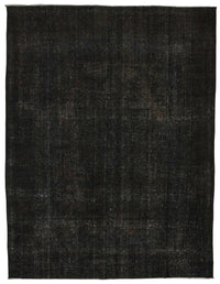 Zelko Siyah Gri Düz Desensiz Yün ve Pamuk Halı 312x407 cm 47153