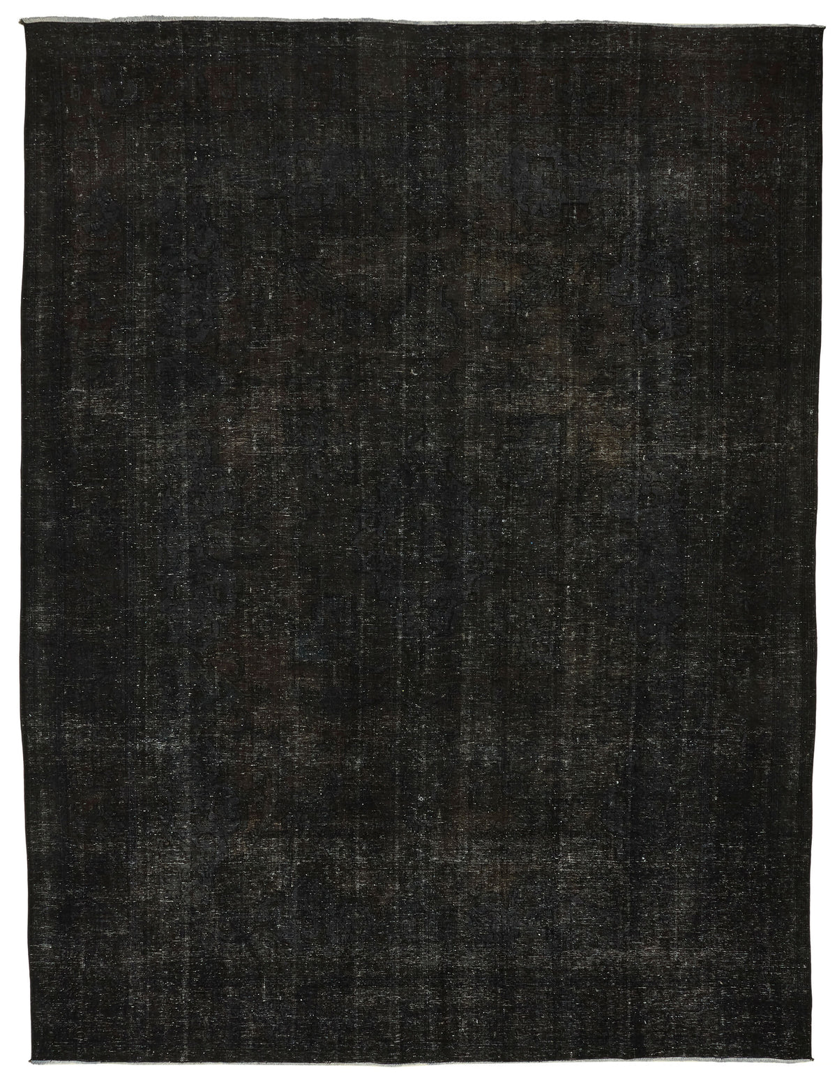 Zelko Siyah Gri Düz Desensiz Yün ve Pamuk Halı 312x407 cm 47153