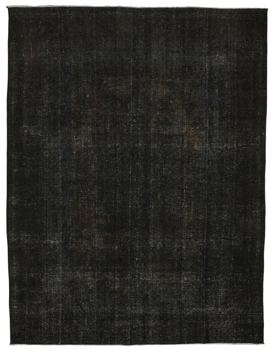 Zelko Siyah Gri Düz Desensiz Yün ve Pamuk Halı 312x407 cm 47153