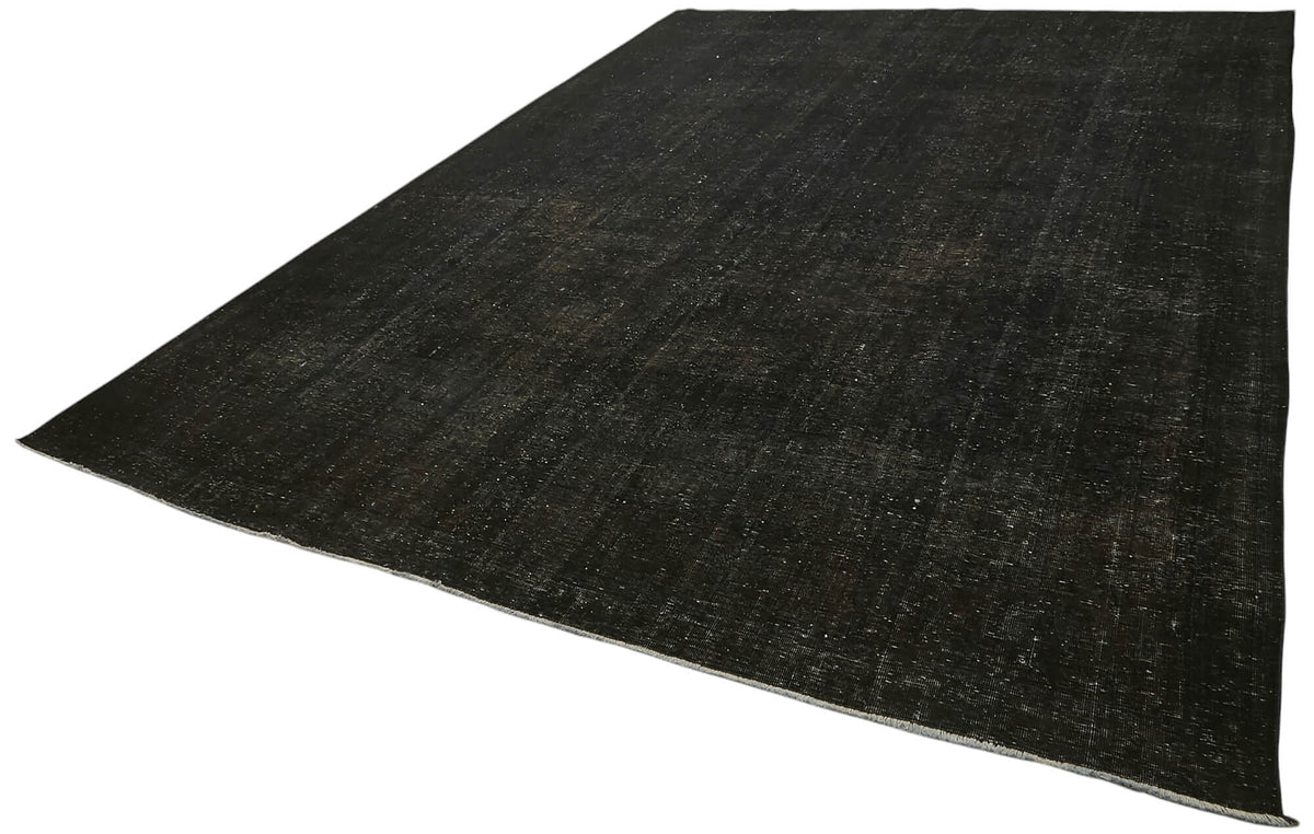 Zelko Siyah Gri Düz Desensiz Yün ve Pamuk Halı 312x407 cm 47153 – doku yakın çekim