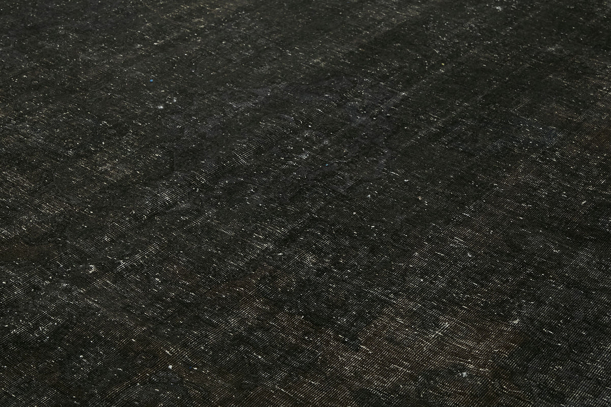 Zelko Siyah Gri Düz Desensiz Yün ve Pamuk Halı 312x407 cm 47153 – mekânda kullanım