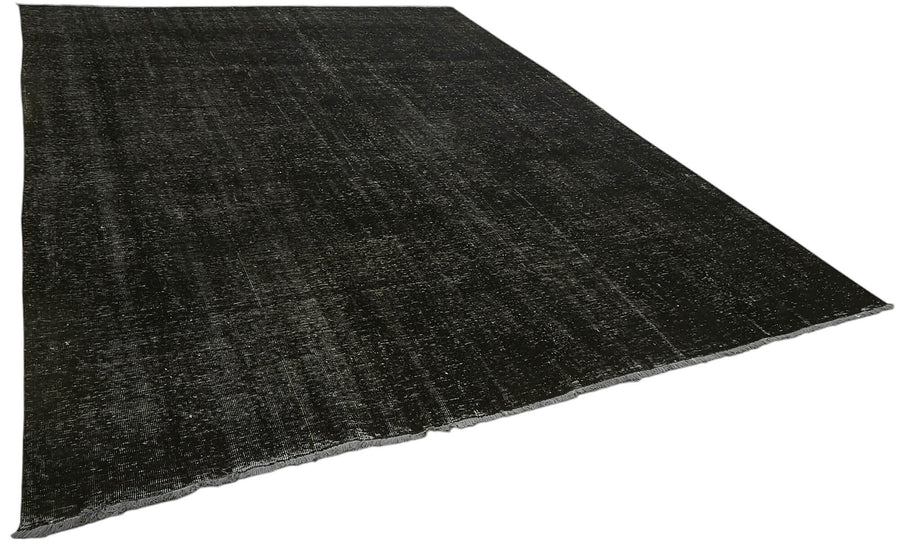 Zelko Overdyed Siyah Gri Düz El Dokuma Vintage Halı 280x377 cm 47154 – genel görünüm