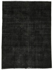 Zelko Siyah Gri Desensiz Melanj Yüzeyli El Dokuma Halı 282x390 cm