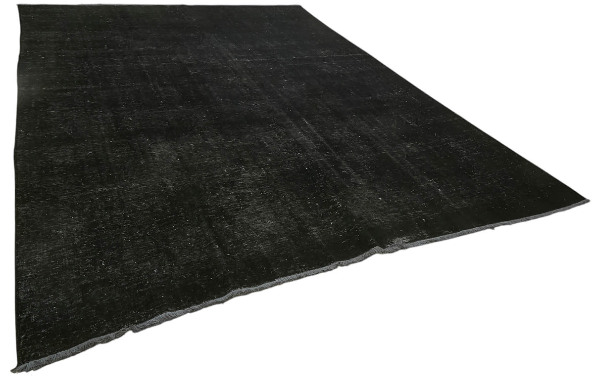 Zelko Siyah Gri Desensiz Melanj Yüzeyli El Dokuma Halı 282x390 cm – genel görünüm