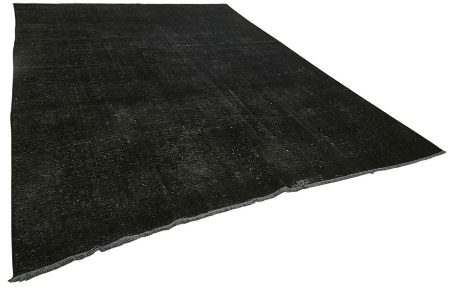 Zelko Siyah Gri Desensiz Melanj Yüzeyli El Dokuma Halı 282x390 cm – genel görünüm