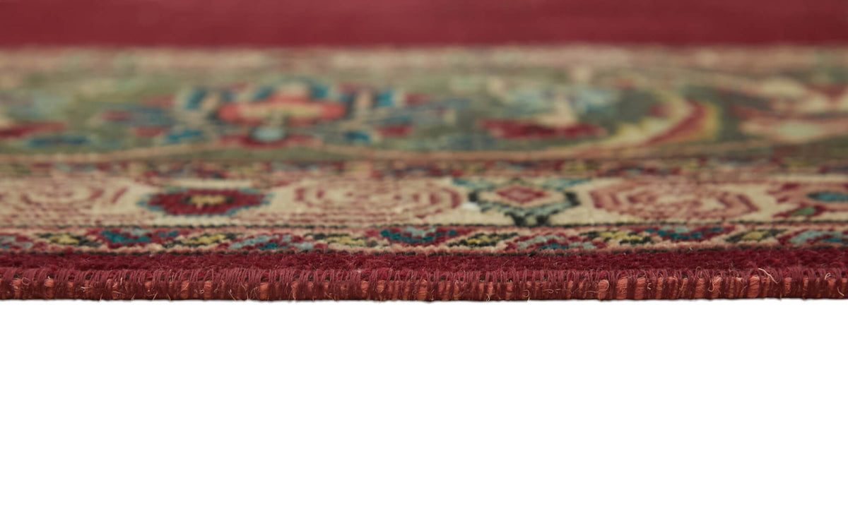 Rusvo Bordo Bej Madalyon Desenli Vintage El Dokuma Halı 290x365 cm – farklı açı