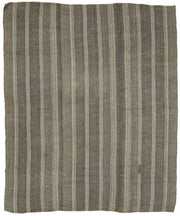 Truvo Gri Bej Çizgili Modern El Dokuma Kilim 280x330 cm