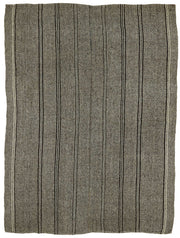 Truvo Çizgili Siyah Gri Modern El Dokuma Kilim Halı 182x240 cm