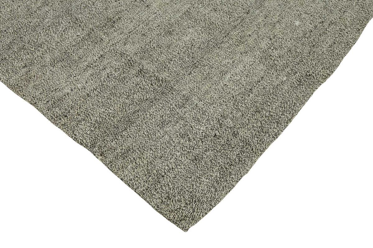 Truvo Gri Bej Düz Modern El Dokuma Kilim 243x260 cm – detay görünümü