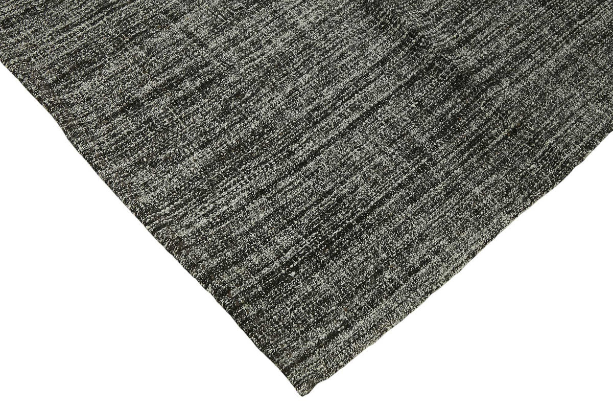 Truvo Antrasit Gri Desensiz Modern Keçi Kılı El Dokuma Kilim 242x287 cm – detay görünümü