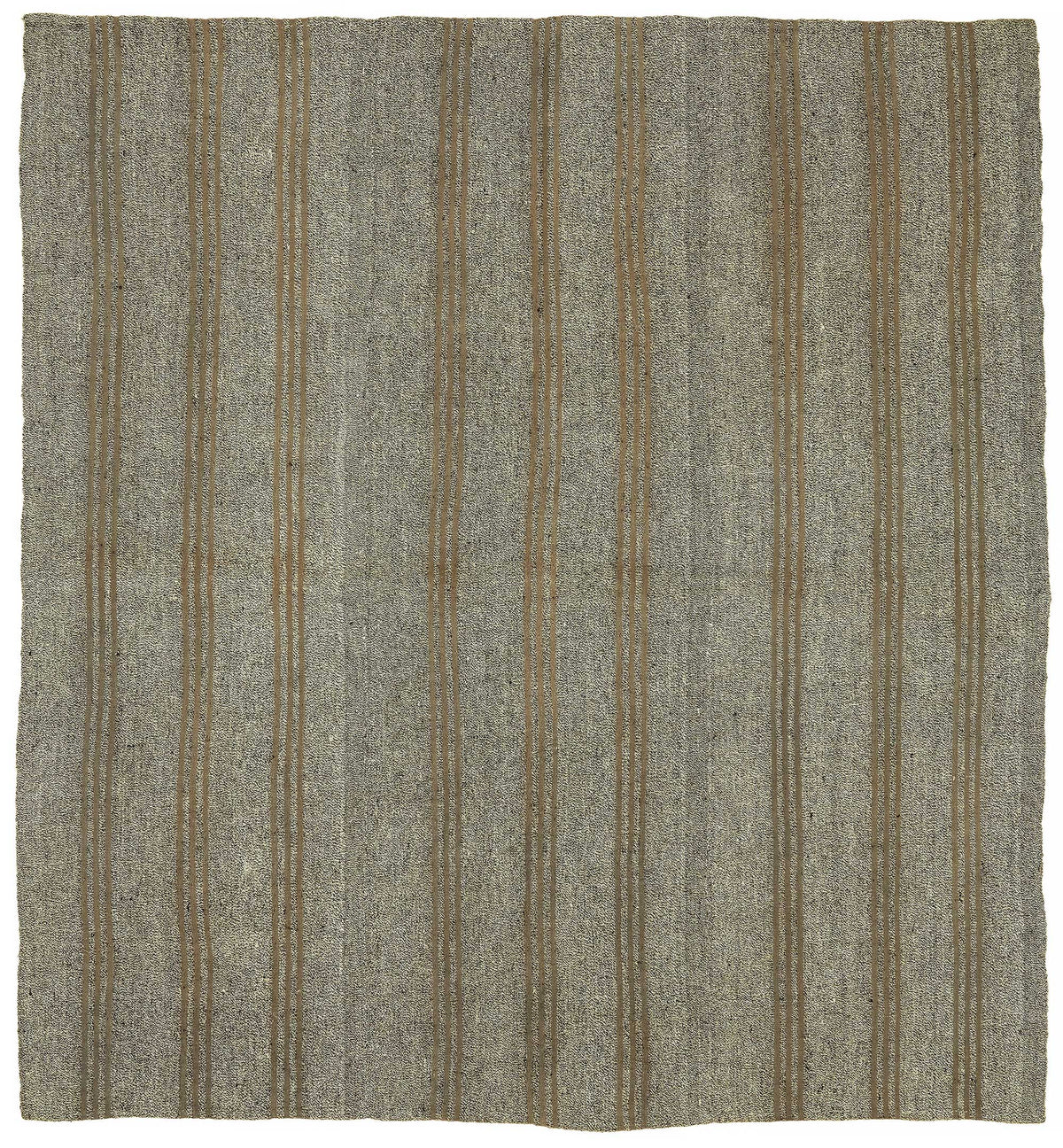 Truvo Antrasit Gri Taba Çizgili Keçi Kılı Dokuma Modern Kilim 230x245 cm