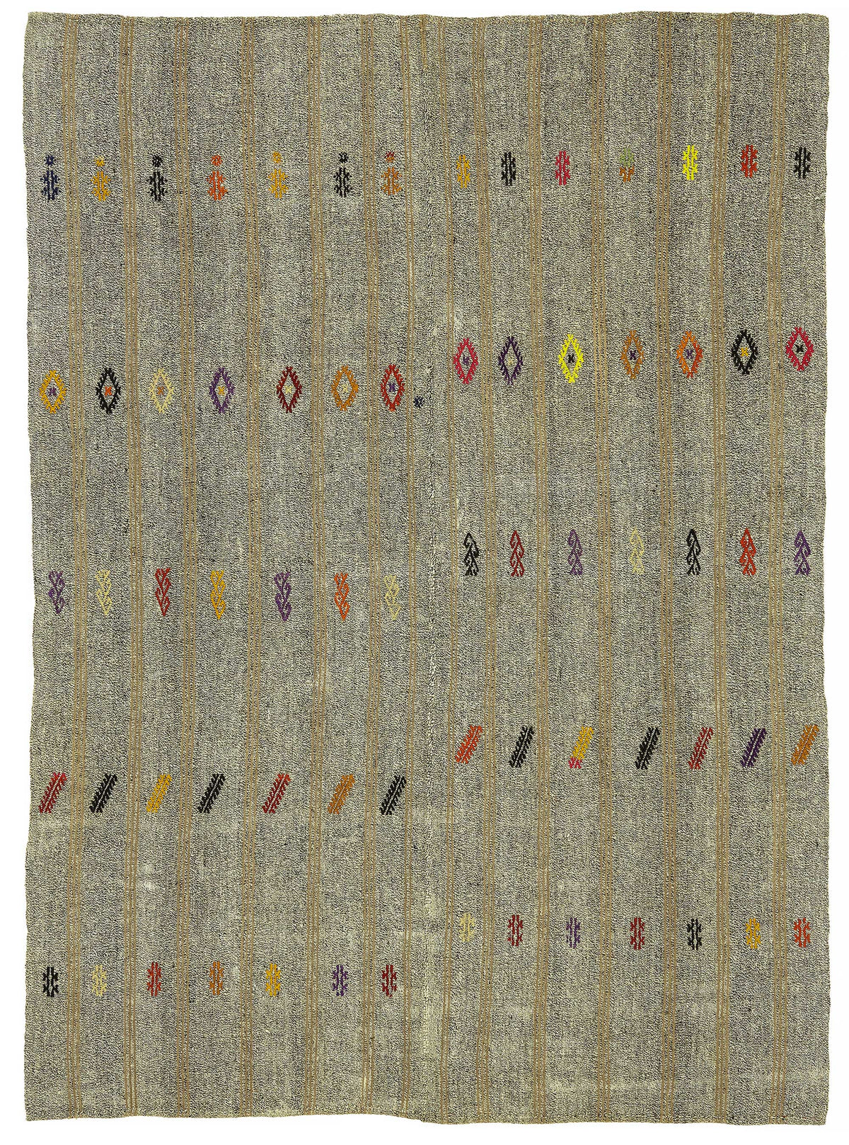 Truvo Geometrik Kilim Çok Renkli Etnik Desenli 177x244 cm