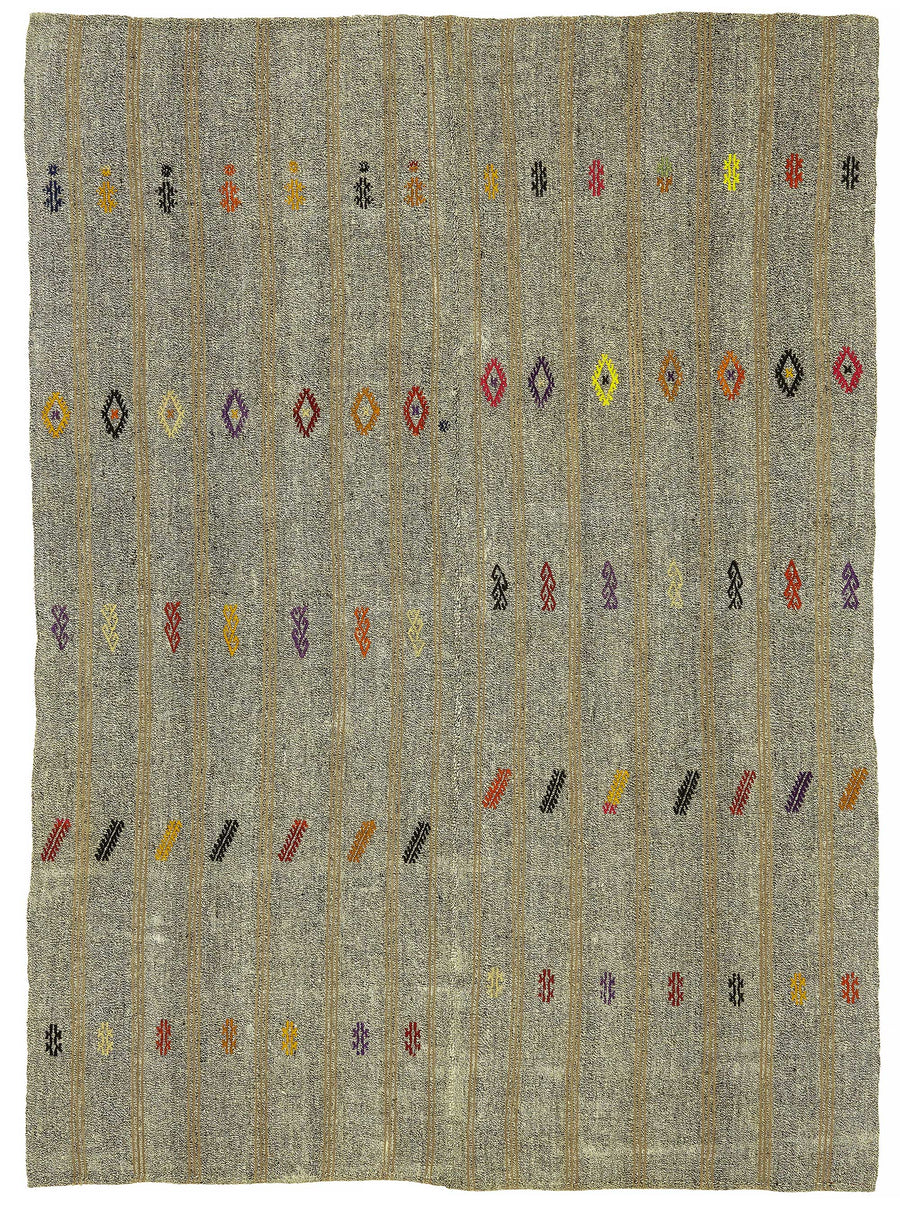 Truvo Geometrik Kilim Çok Renkli Etnik Desenli 177x244 cm