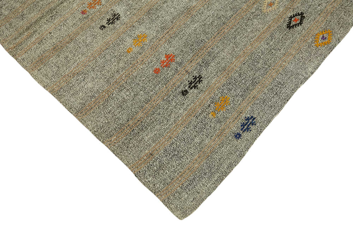 Truvo Geometrik Kilim Çok Renkli Etnik Desenli 177x244 cm – detay görünümü