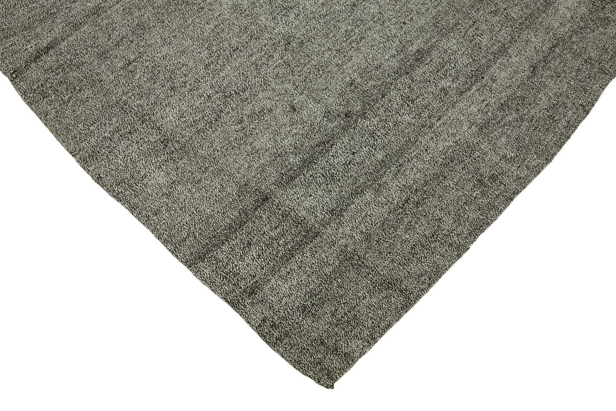 Truvo Gri Düz Modern Keçi Kılı El Dokuma Kilim 198x240 cm – detay görünümü
