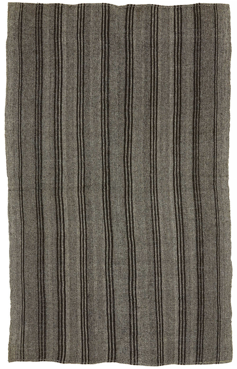 Truvo Anthracite Grey Modern Striped Hand-woven Kilim 181x290 cm 47222