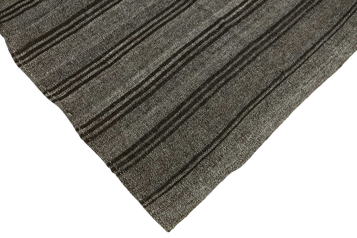 Truvo Modern Kilim Antrasit Gri Çizgili El Dokuma 181x290 cm 47222 – detay görünümü