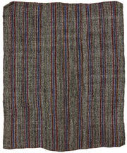 Truvo Kıl Kilim Gri Lacivert Çizgili Modern Dokuma 202x244 cm 47226