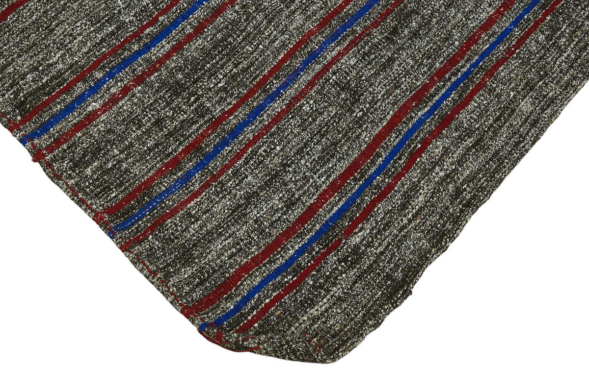 Truvo Kıl Kilim Gri Lacivert Çizgili Modern Dokuma 202x244 cm 47226 – detay görünümü