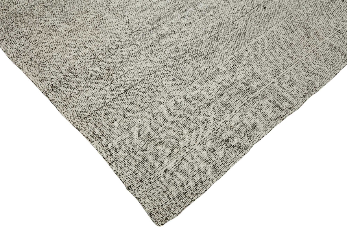 Truvo Bej Gri Desensiz Modern Keçi Kılı El Dokuma Kilim 200x272 cm – detay görünümü